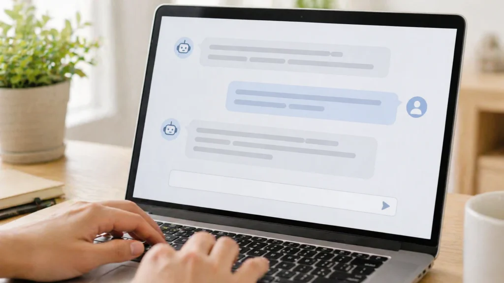 WindowsのCopilot AIアシスタントを使っているイメージ