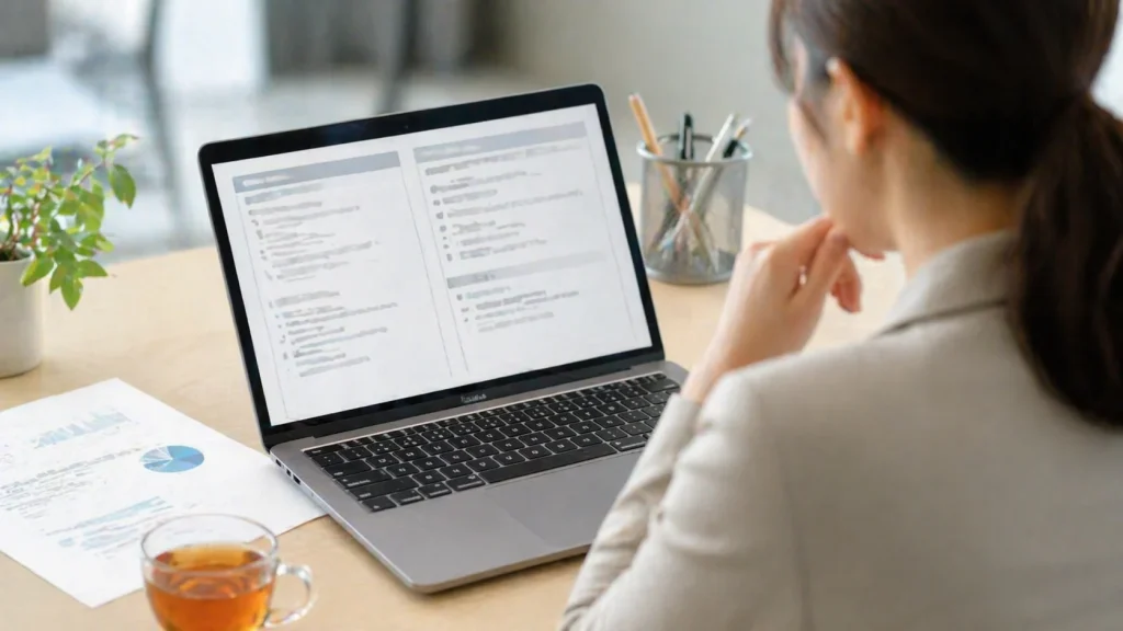 ChatGPTで文字起こしテキストを議事録に整理しているイメージ