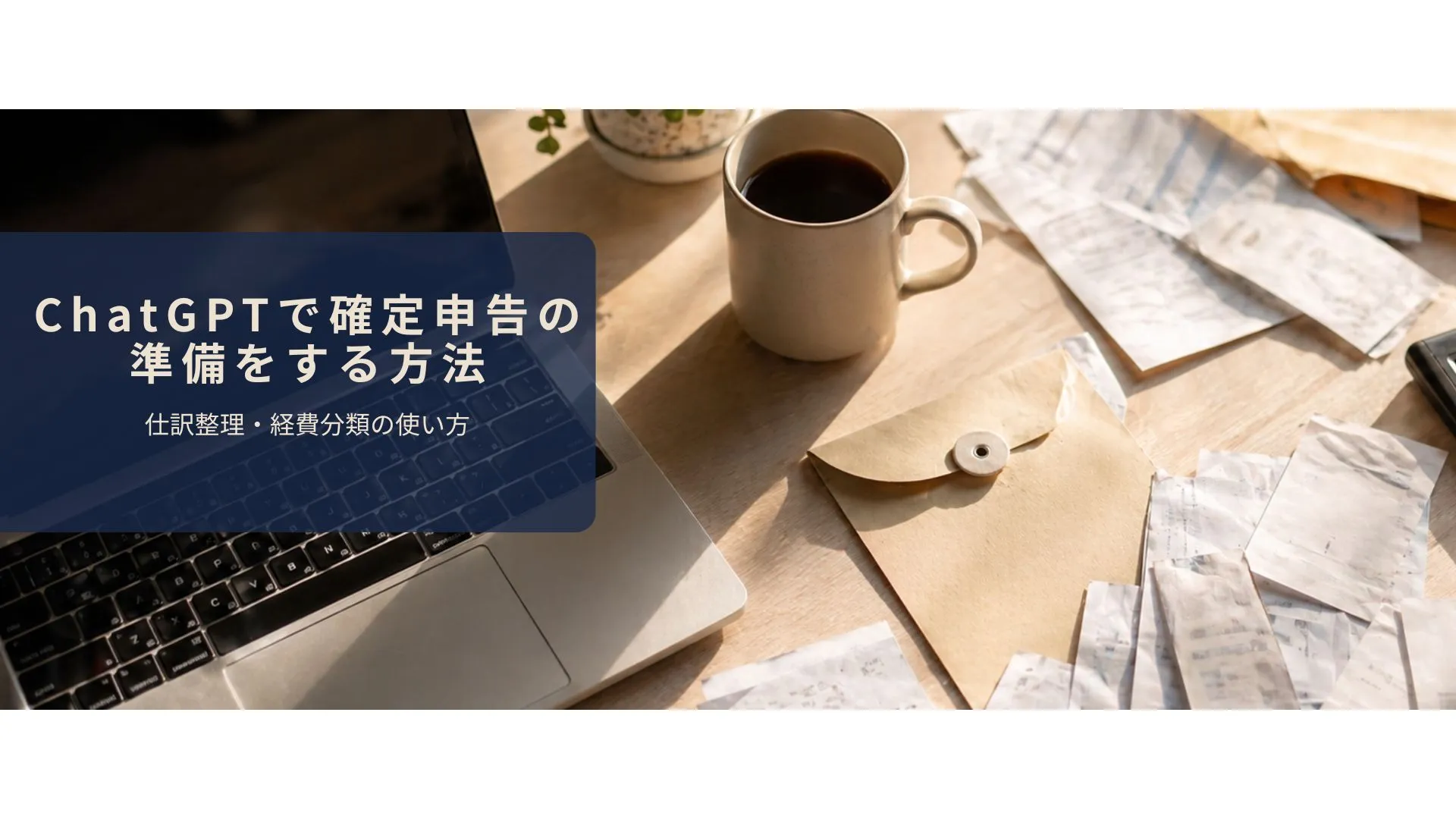 確定申告の準備をAIで効率化しているイメージ