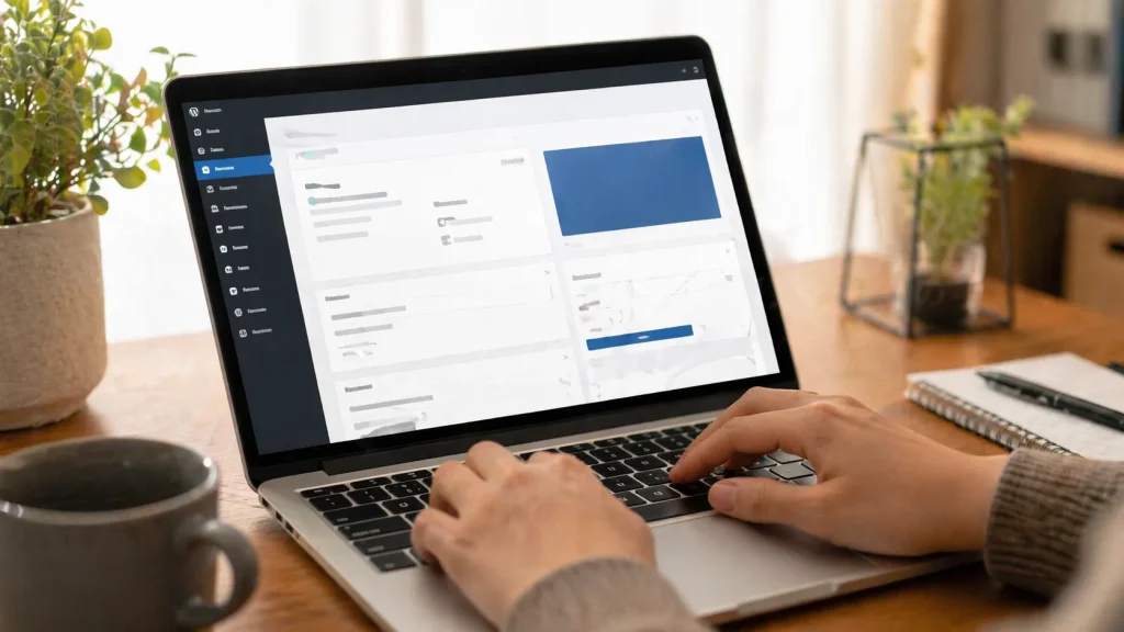 WordPressでブログを開設しているイメージ