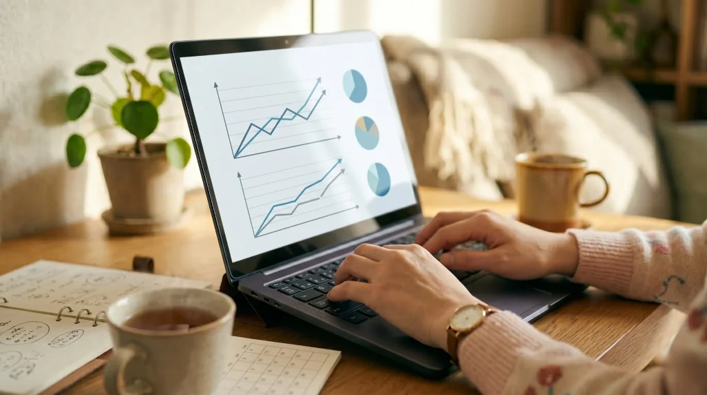 ブログのアクセスが徐々に成長しているイメージ