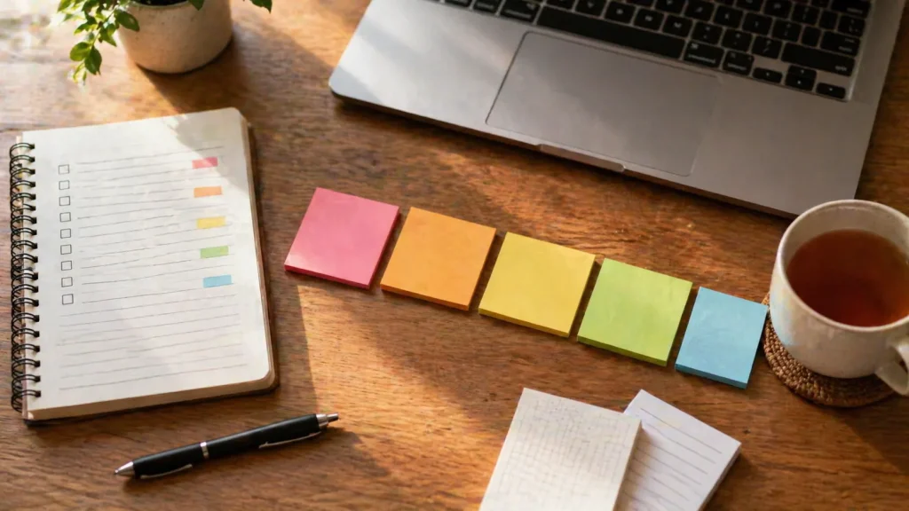 タスクを優先順位順に整理しているイメージ