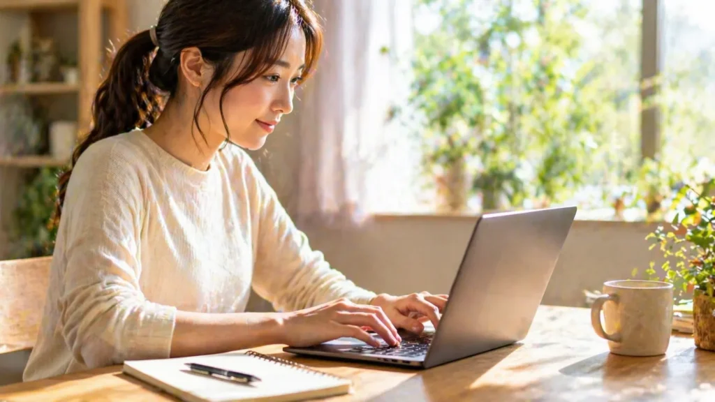 AI副業を始める5ステップを実践しているイメージ