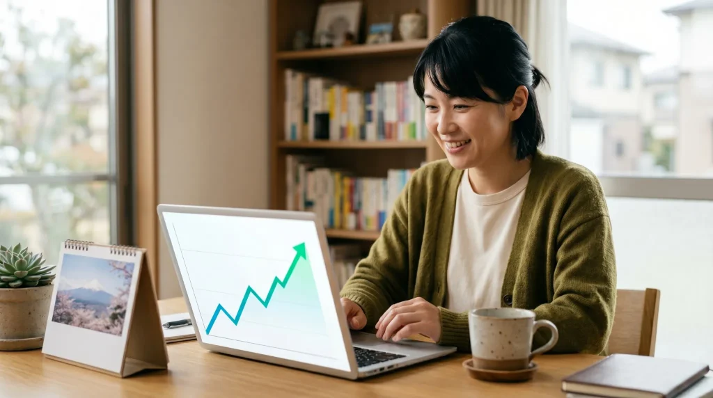 リライト後に検索順位が改善しているイメージ