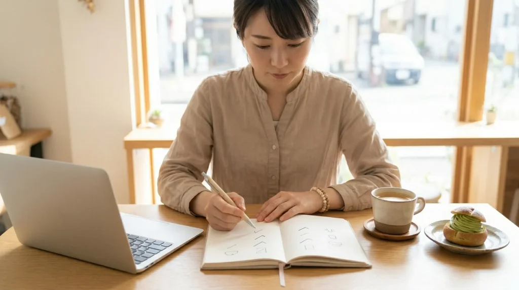 AIツールのブログ向け比較ポイントを整理しているイメージ