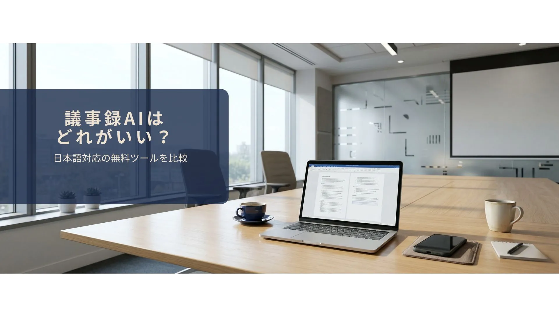 AIで議事録を自動作成するイメージ