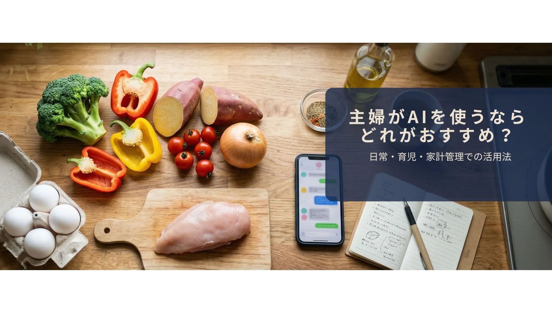 冷蔵庫の残り物からAIに献立を提案してもらうイメージ